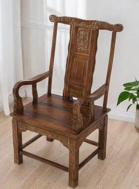 新中式实木椅圈椅官帽椅VTO书椅月椅牙椅梳子椅靠子背茶主人卷椅