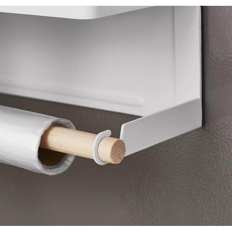 厨房吸冰箱置物纳架侧侧面纸巾冰箱置物保鲜膜收架子日式橱房铁艺