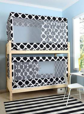 蚊帐床帘一体式90.8m男学生宿舍上下铺高遮光帘单人床0.8米上铺