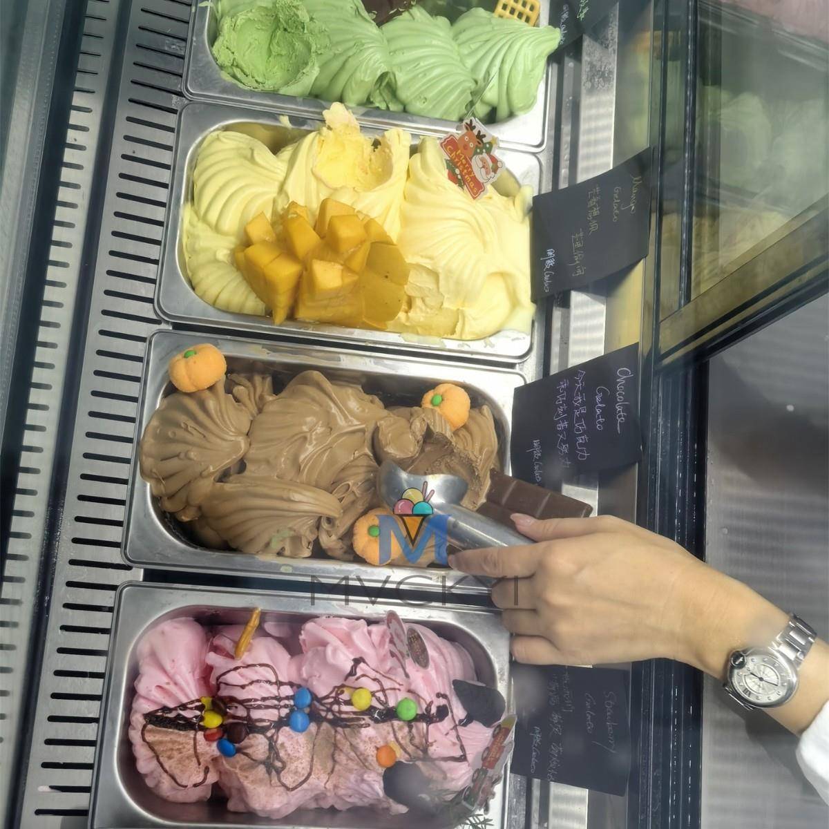 家大冰激凌展厂示柜型哈根达斯立294式硬冰淇冷藏展示柜带淋配件