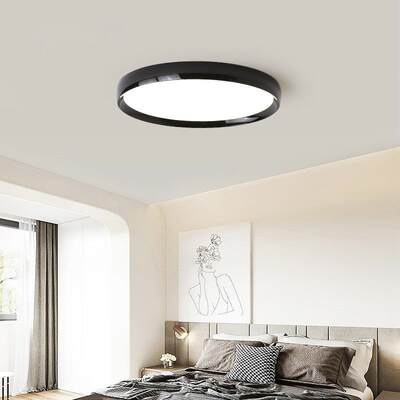 中普全光谱奶油风护眼卧室吸顶灯025瑞年新款山686主卧书2房超薄