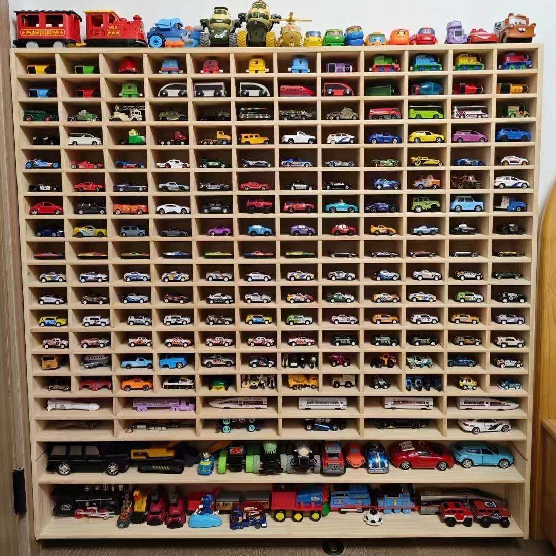 宝创意实多格收木纳盒儿童玩具小汽车壁木挂收纳67429887架多格原