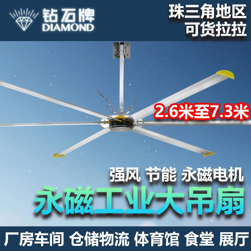 强力永磁工业超大型工厂房车间仓库体育馆通风降温大风力风扇吊扇
