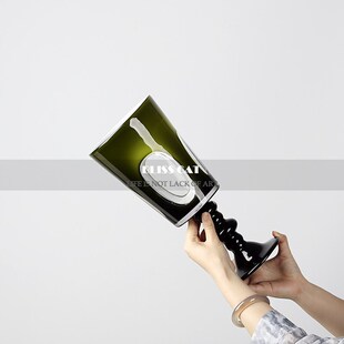 现代艺术绿色中古花瓶插花样板房花艺客厅玄关餐桌玻璃花器装饰品