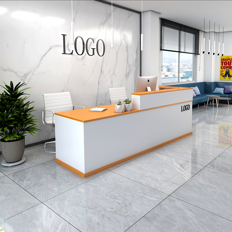 公司前台接待台简约现代收银台柜台商用店铺服装店前台奶茶店吧台