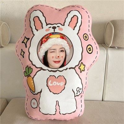 diy白鹿人形抱枕发照r片定制卡通毛绒公仔送男朋友真人娃娃玩偶女