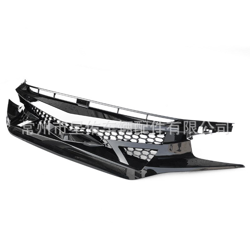 适用于十代思域中网鬼面中网改装前脸格栅中网标前杠大包围中网