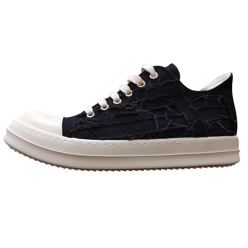 ro低帮鞋男增高厚底四季休闲帆布板鞋女流苏网红个性乞丐细带单鞋