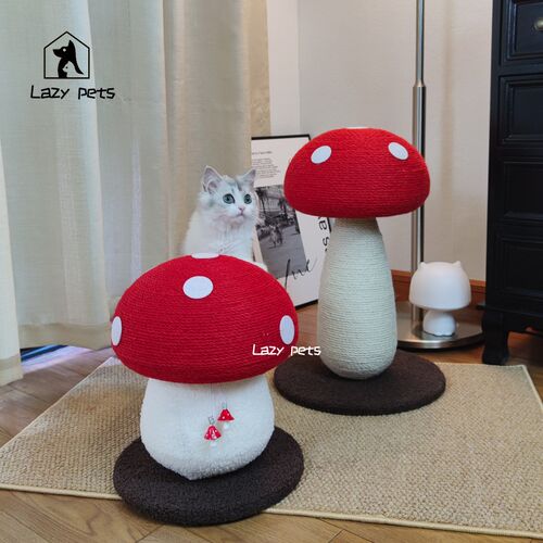 Lazy pets红蘑菇猫抓板宠物猫爬架耐抓不掉屑猫咪磨爪玩具猫抓柱