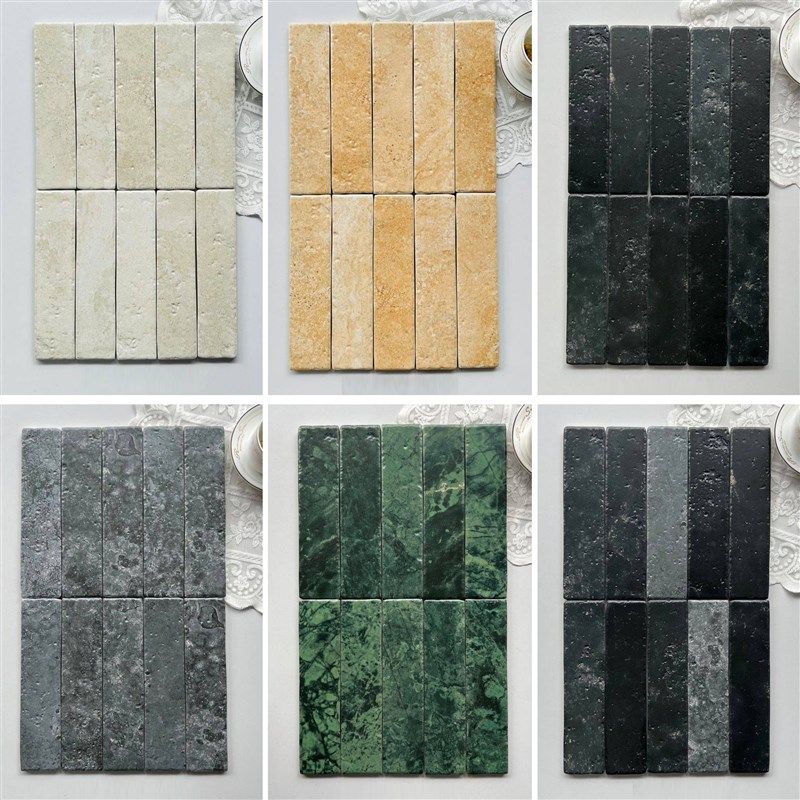 长条手工砖莱姆石天然洞60X250民宿咖啡别墅玄关户外庭院背景墙砖