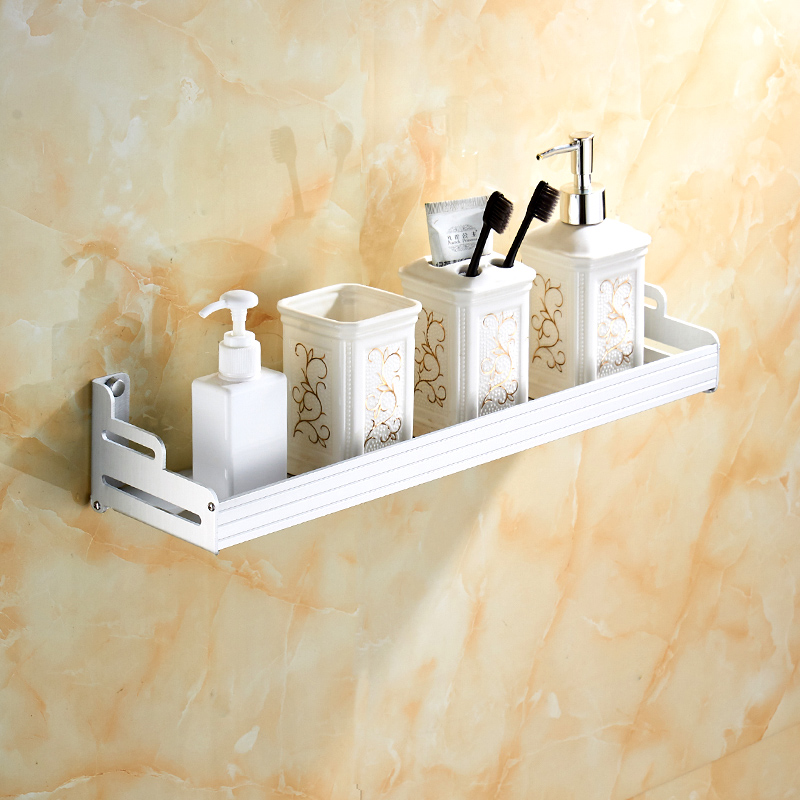 免打孔卫生间洗澡间置物架墙上壁挂浴室单层厕P所洗手间镜前收纳
