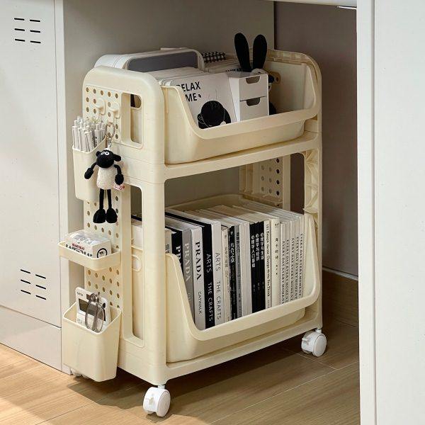 谋生移动书架桌下书本整理收纳架小型落地书柜多层公室小推车置,收纳整理,书桌收纳置物架,淘宝优惠券,粉丝福利购,淘宝优惠卷