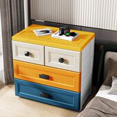 床头柜现代简约小柜子小户型储物柜卧室家用塑料抽屉式 床边收纳柜