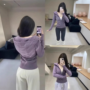 早春外套连帽卫衣女款2026新款正肩收腰女显瘦上衣小个子韩式女装