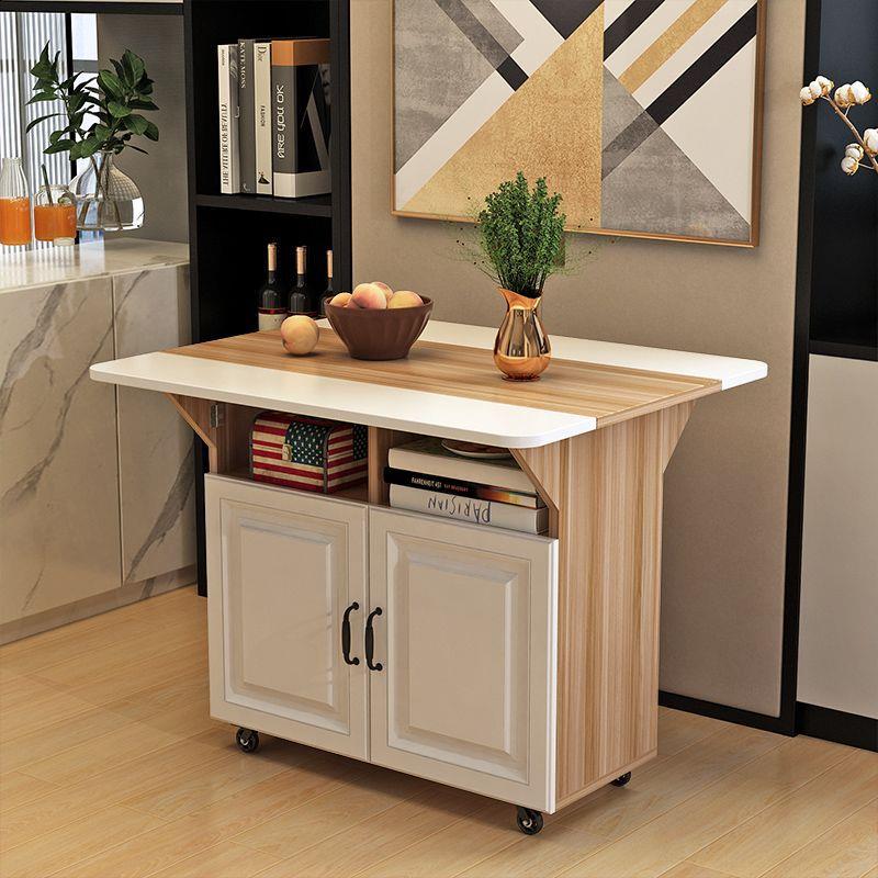 折叠桌子家用小户型餐桌可移动长方形简易折叠吃饭4人6人出租房