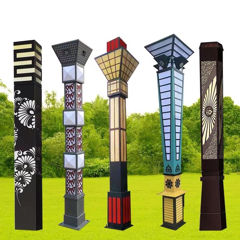 厂家庭院灯户外led景观灯3米4米方形灯柱园林广场别墅小区道路灯