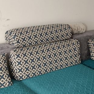 沙发头枕套罩沙发套罩笠加厚布艺盖头粗布靠头罩防滑沙发套可定制