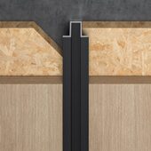 典爵阁吊顶条收边条压条装 饰天花包边封边UV型瓷砖铝合金属条黑色