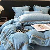 轻奢简约冬季 牛奶绒四件套加厚保暖珊瑚绒加绒法兰绒床单被套床品