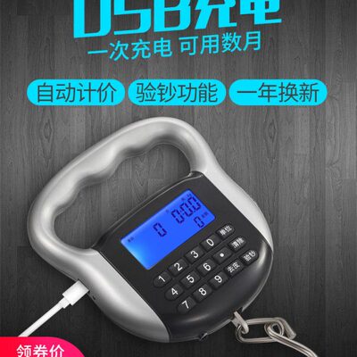 CNW手提秤高精度便携式电子称手提弹簧称充电计价快递秤手称家用