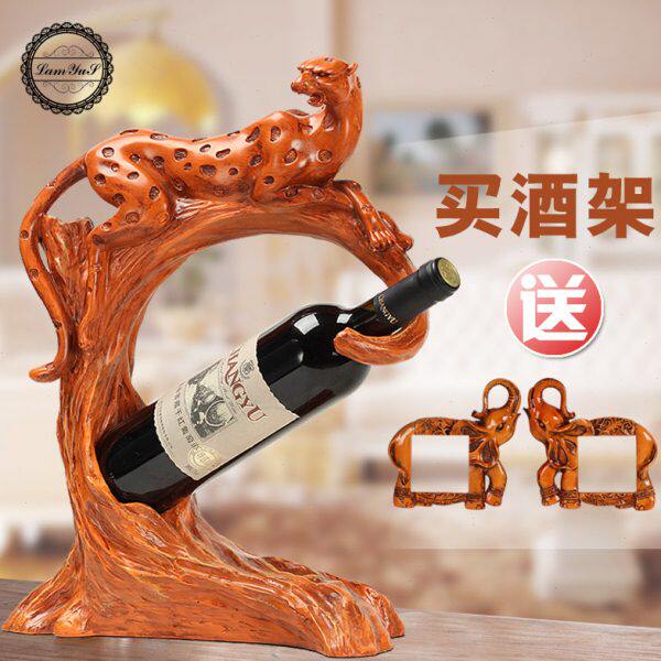 红酒架摆件轻奢高档斜放2021年新款现代个性酒瓶架新中式装饰酒柜