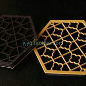 胡琴乐器配件 二胡花板 精制镂空木色二胡塑料花窗 二胡音窗