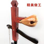 脚踩梆子河南戏曲脚梆红木带架子木鱼梆子民乐演奏脚踏梆子