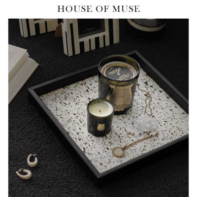 缪斯家经典高端皮革香薰蜡烛托盘摆件装饰盘储物收纳盘桌面置物盘