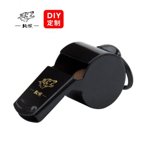 北狼求生裁判口哨纯铜有核体育运动指挥大音量扁嘴哨子碳黑色/066