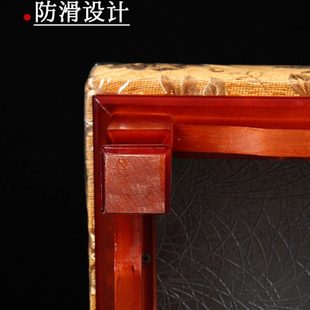 拜垫实木腿绣花家用室内佛前跪垫莲花磕头禅修拜凳道家蒲团打坐垫