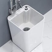 2023新款 家用陶瓷拖把池阳台卫生间洗地落地式 拖布池小尺寸落地式