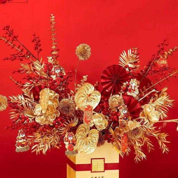 【整套福桶】福年金座方桶2024新年福桶红色抱抱桶年宵花装饰摆件,家居饰品,福桶,淘宝优惠券,粉丝福利购,淘宝优惠卷