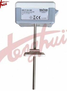 VECTOR伟拓 SDC-T1-16 4-20mA 0-10V 风管温度传感器 温度变送器