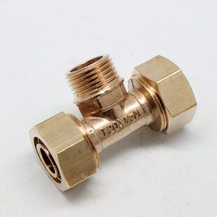 天一 金牛 铝塑管等卡套式外丝三通1216X1/2 1620铝塑管管件接头