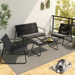 Everite艾瑞 户外阳台沙发庭院桌椅铁艺沙发椅室外阳台露天四件套