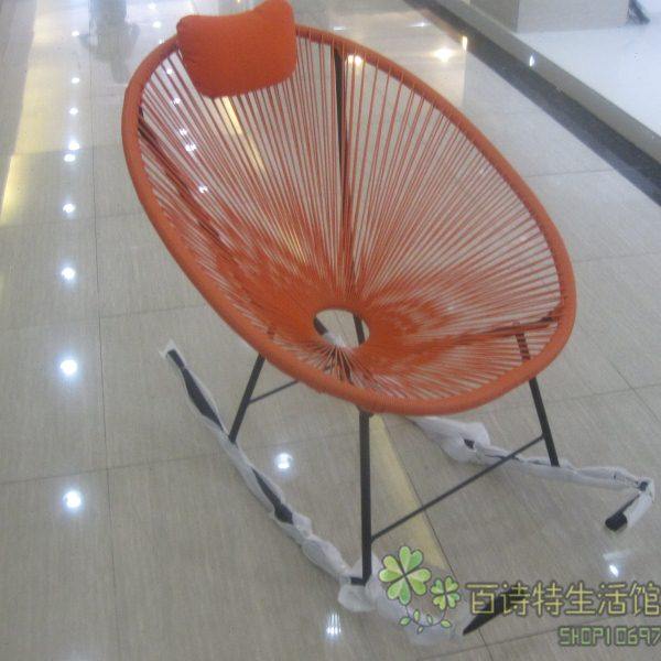 沙滩椅户外彩色摇椅实心藤麻绳家用大人休闲摇摇椅客厅午睡躺椅,住宅家具,摇椅,淘宝优惠券,粉丝福利购,淘宝优惠卷