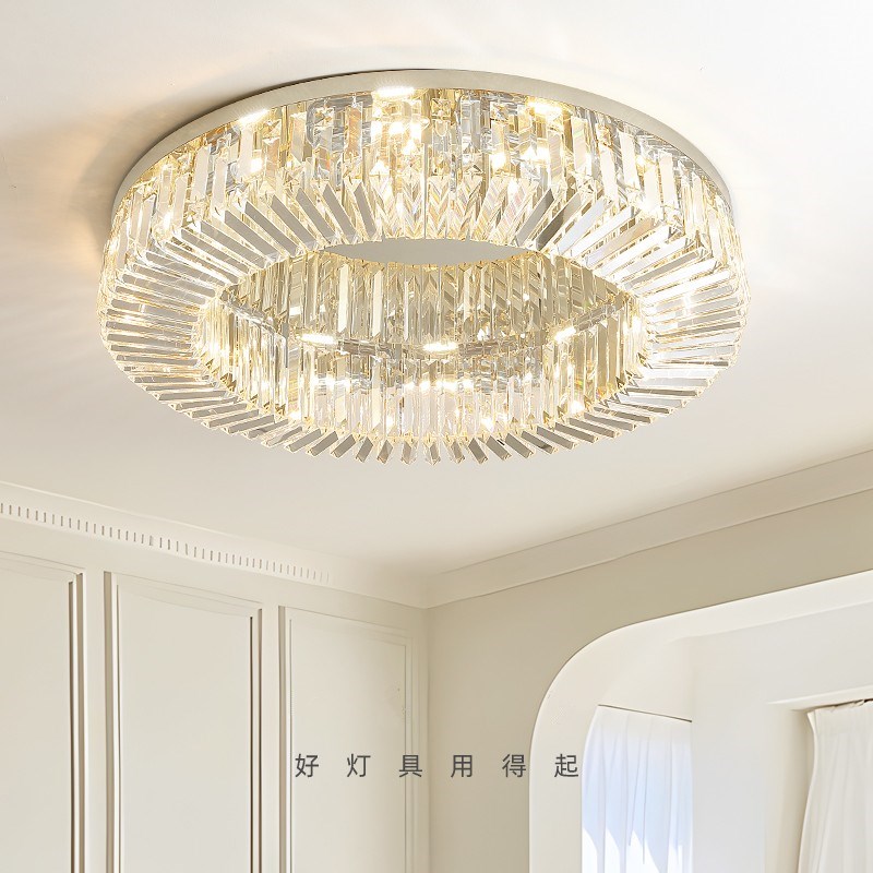 高端轻奢客厅灯 卧室水晶吸顶灯现代简约主房间2024X年新款灯具套
