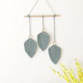 五彩缤纷.北欧手工编织叶子挂毯 饰挂件 卧室玄关儿童房彩色背景装