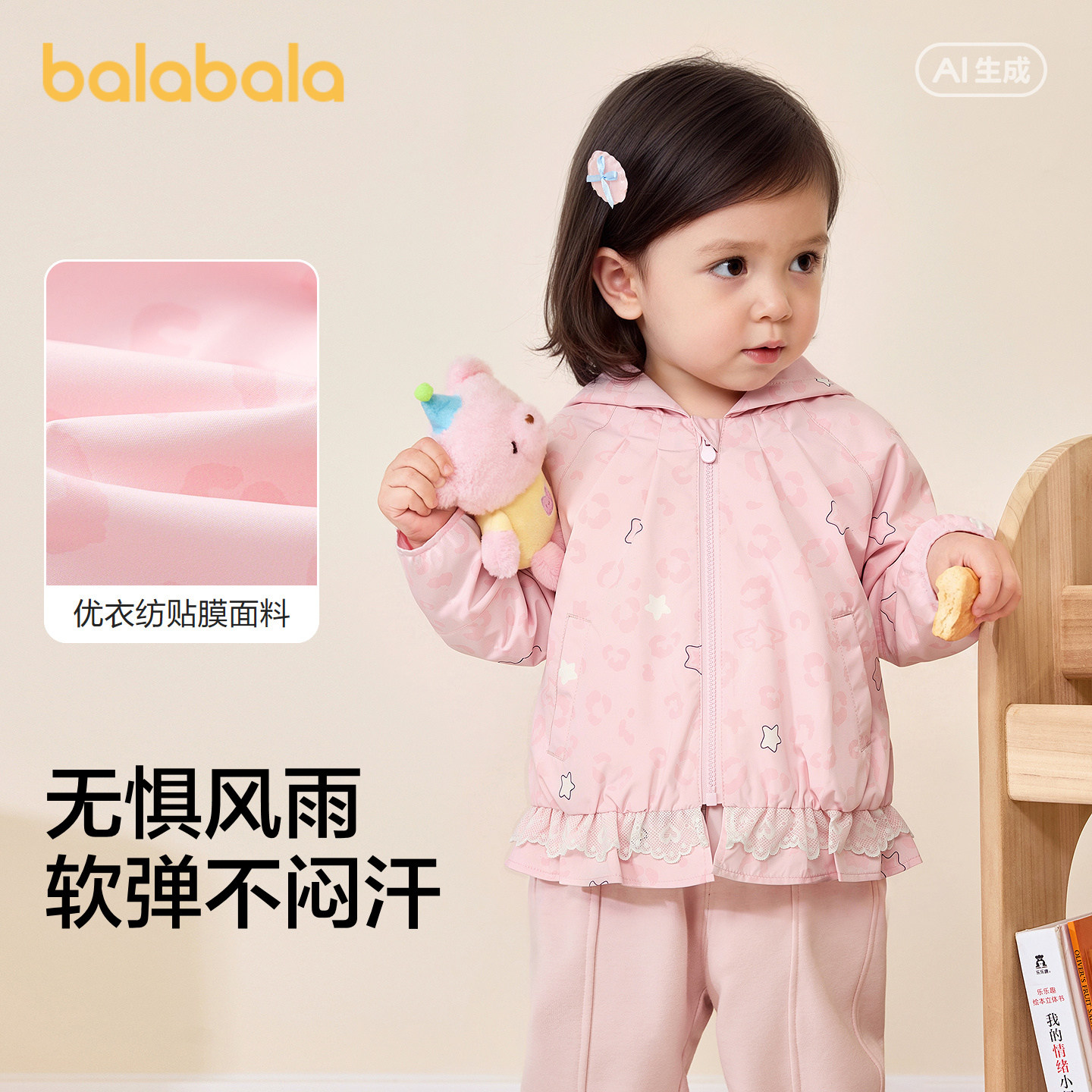 巴拉巴拉宝宝女童秋装休闲外套