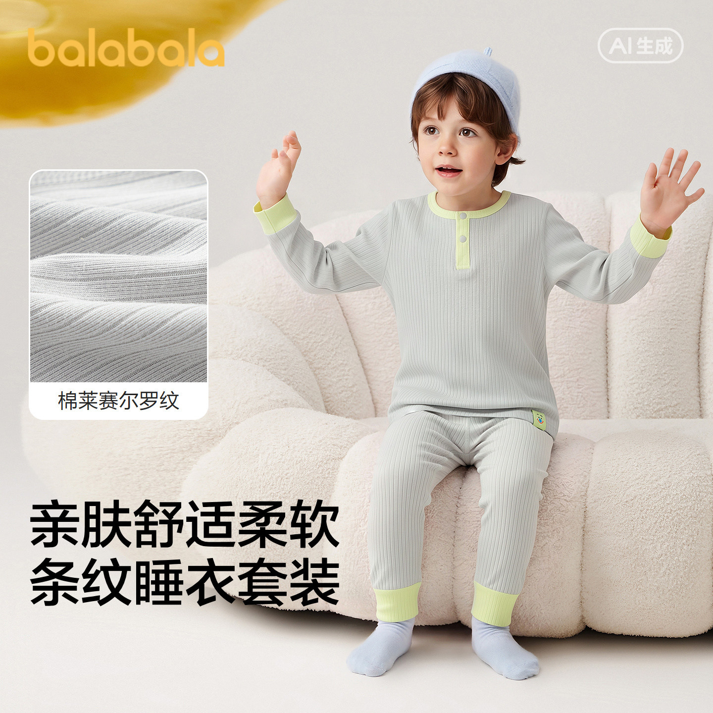 巴拉巴拉balaOne睡衣男女童套装