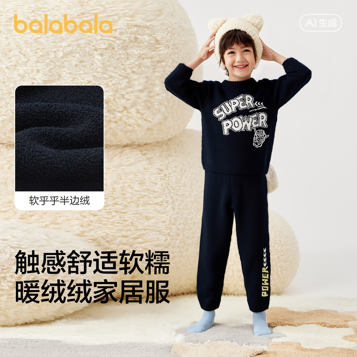 巴拉巴拉套装童装男童家居服套装