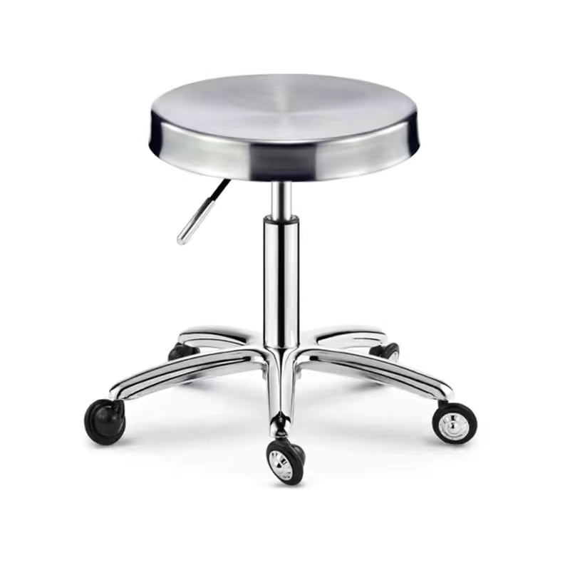 美容凳理发点椅子旋转升降圆凳子美发店大工凳滑轮不锈钢剪发凳子