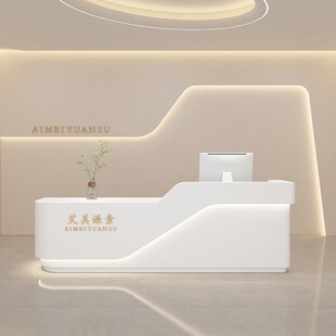 烤漆公司前台接待台美容院收银台高档酒店吧台服务台柜台桌定制