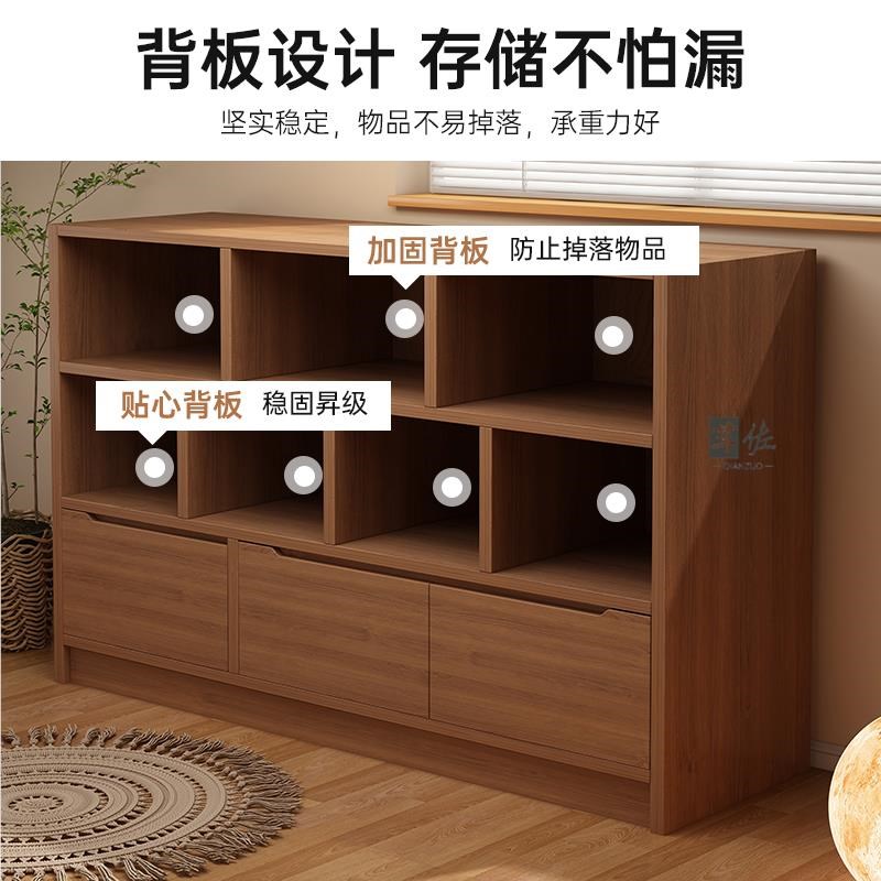 沙发后置物架书柜沙发边柜储物柜一体客厅展示柜靠墙收纳矮柜书架