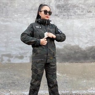 冬天加厚绒工作服装男士加厚纯棉耐磨电焊劳保服汽修干活做工工装