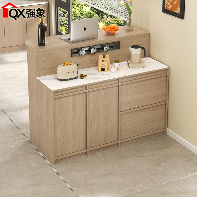 骨骼线宋式美学岛台餐桌一体小户型开放式厨房隔断吧台桌餐台E63