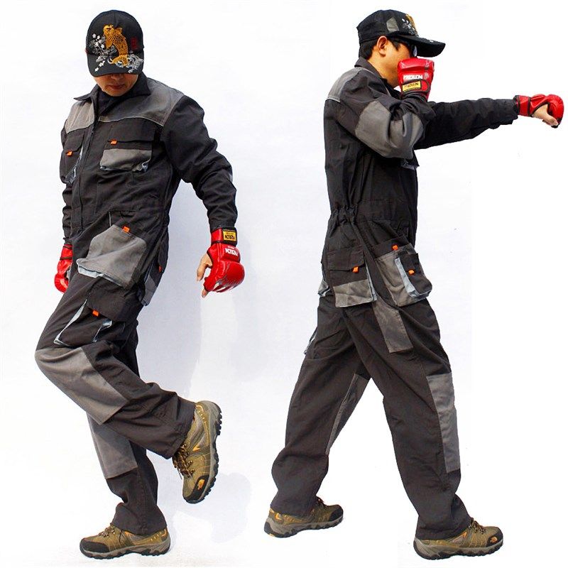 户外连体工作裤男工装裤多口袋制服套装结实耐磨宽松加大码机修