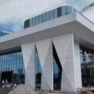 铝单板门头幕墙冲孔铝单板雕花氟碳烤漆吊顶雨棚造V型异型铝单板