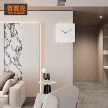双面挂钟客厅拐角钟表家用现代简约大气静音转角时钟装饰两面挂表