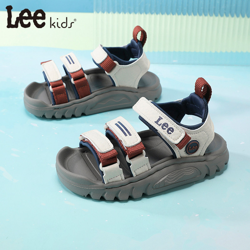 Lee Kids男童凉鞋夏季新款露趾沙滩鞋轻便海边速干防滑儿童溯溪鞋